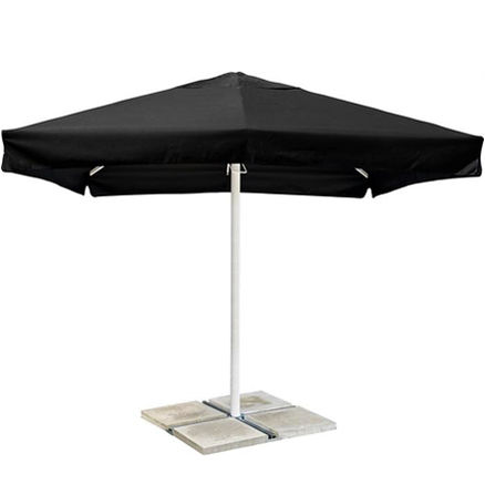 Parasoll, 4x4m sort.  1 / 3