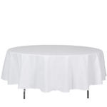 Damaskduk hvit <b>RUND</b> D:260cm